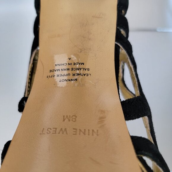 Nine West Platform Stiletto Heel – black suede 8M. - Picture 9 of 10